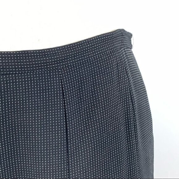 Talbots womens skirt size 16 black white pin dot 39% wool career - Picture 6 of 11